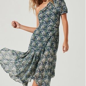 ASTR Santorini Floral One Shoulder Dress